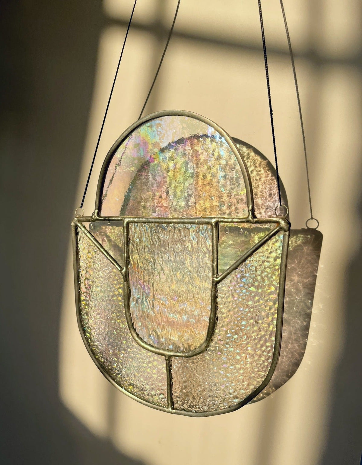 Iridescent U-Three Glass Panel